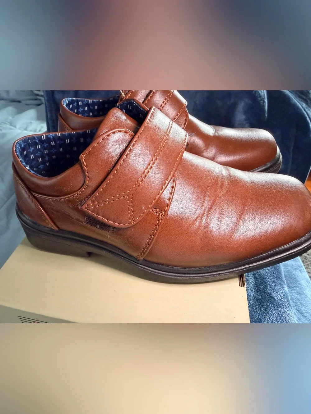 Amazon Boys Brown Slip-On Dress Shoes